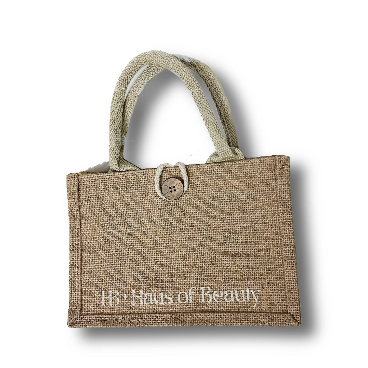 HB Tan Burlap Tote