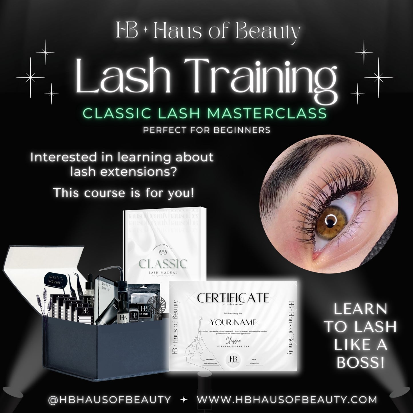 1-on-1 Classic Lash Masterclass : IN PERSON