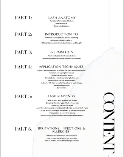 Classic Lash Training Manual (E-book)